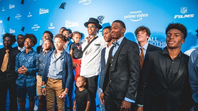 Blue Carpet poses from Amazon Prime's All or Nothing Premier