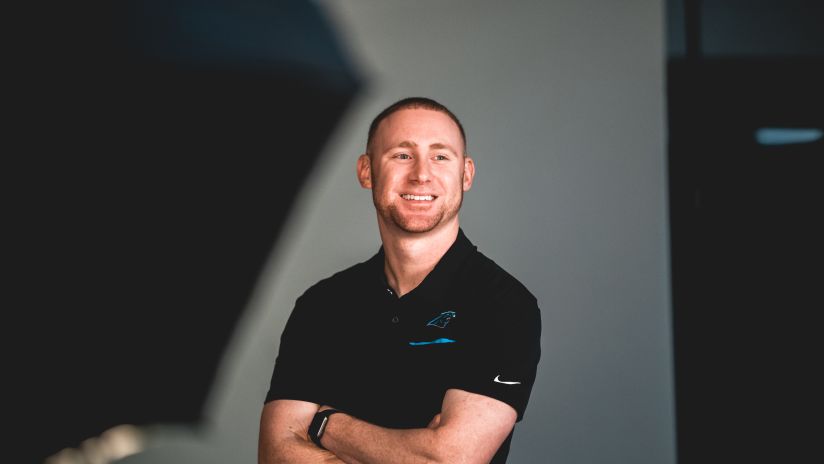 Go behind the scenes with new Panthers offensive coordinator Joe Brady as he starts his first week with the team.
