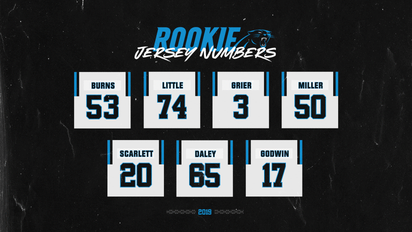 2019 nfl rookie jersey numbers