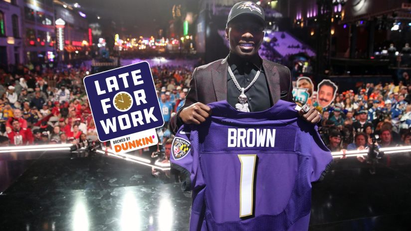 Baltimore Ravens #15 Marquise Brown Draft Game Jersey - Purple