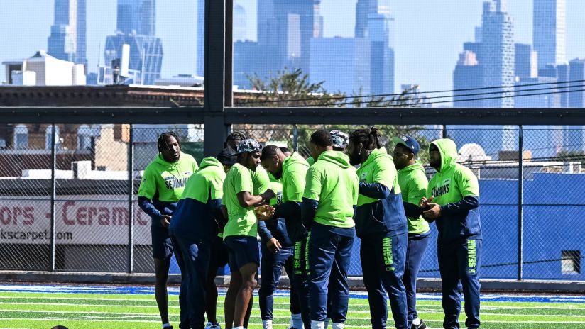 Watch the Seahawks prepare for this season at a public practice