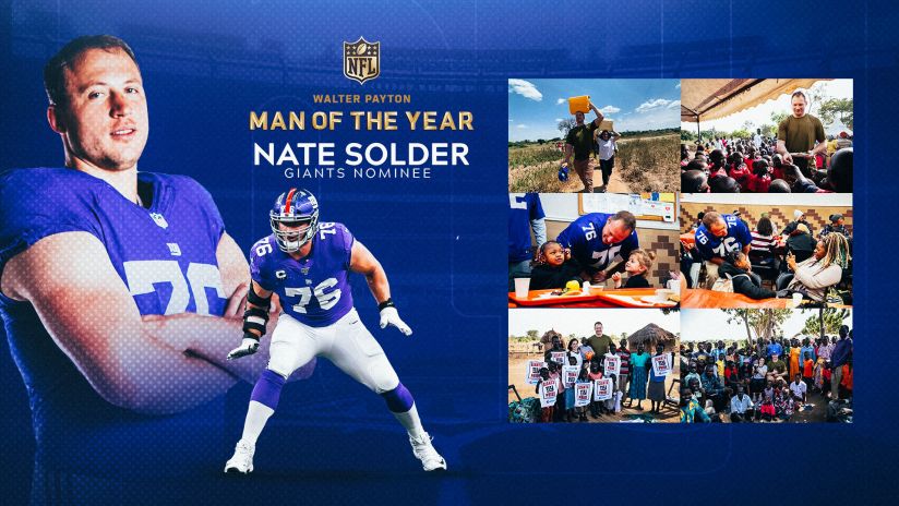 Nate Solder is Giants nominee for Walter Payton Man of the Year Award
