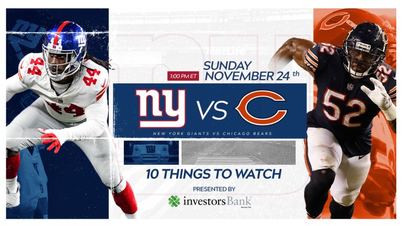 Giants Vs Bears Preview 10 Things To Watch