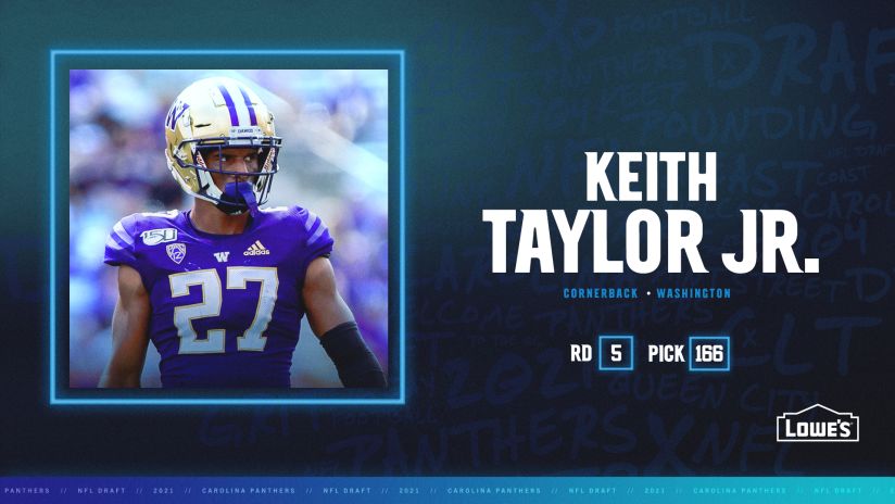 Panthers Draft Cornerback Keith Taylor In Fifth Round