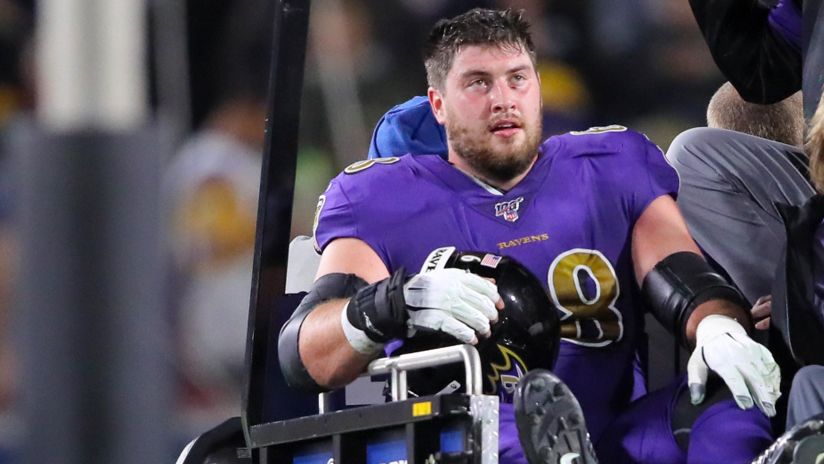 Matt Skura Suffers Knee Injury on Monday Night Football