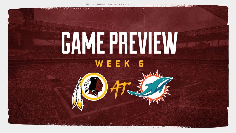 2019 Redskins Game Preview Redskins Dolphins Week 6