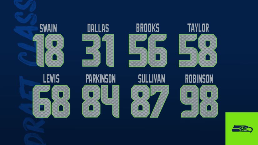seahawks rookie jersey numbers