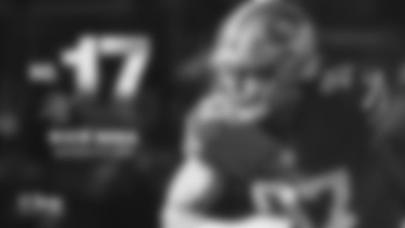 In his first appearance on the list, the reigning Defensive Rookie of the Year landed at 17th on the player-voted countdown.