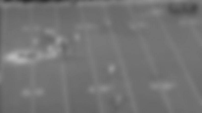 Cincinnati Bengals wide receiver Ja'Marr Chase outleaps two Kansas City Chiefs defensive backs for a 35-yard catch on fourth down.