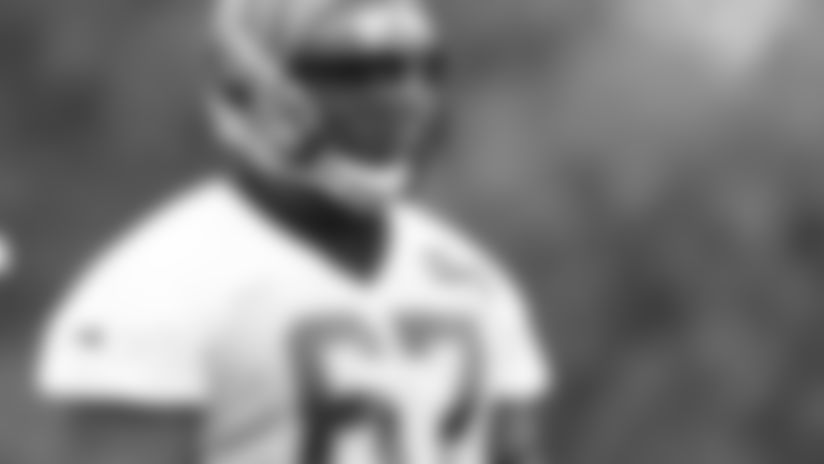 Bengals guard John Miller looks on at the voluntary minicamp.