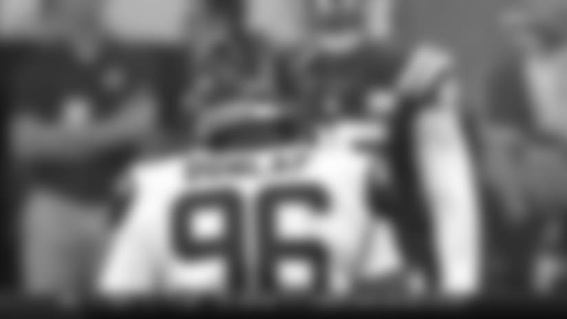Carlos Dunlap envelops Luck on huge sack