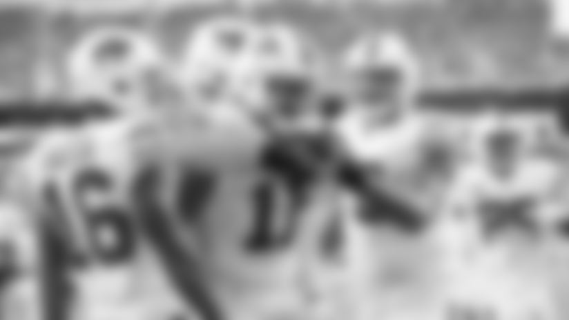 Buffalo Bills wide receiver Zay Jones (11) touchdown Buffalo Bills at Miami Dolphins game on December 2, 2018. Photo by Craig Melvin