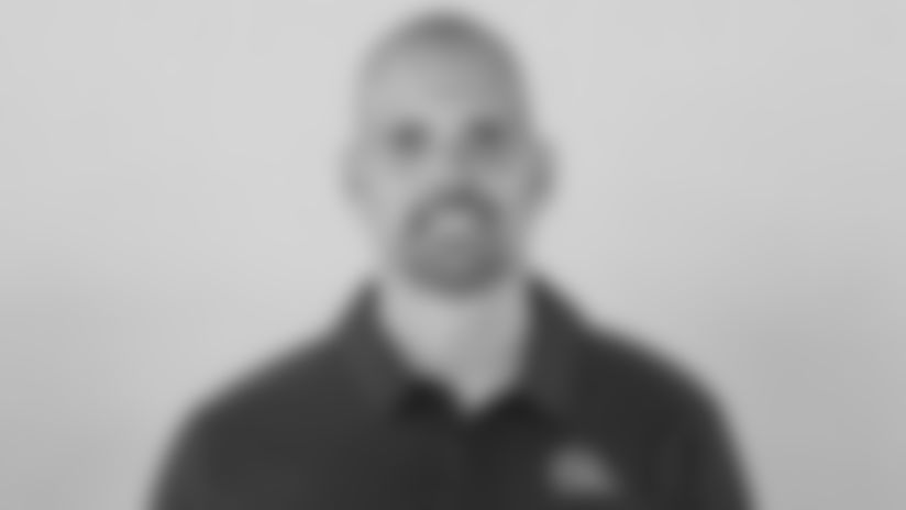 This is a 2021 photo of Chad O'Shea of the Cleveland Browns NFL football team. This image reflects the Cleveland Browns active roster as of April 14, 2021 when this image was taken.