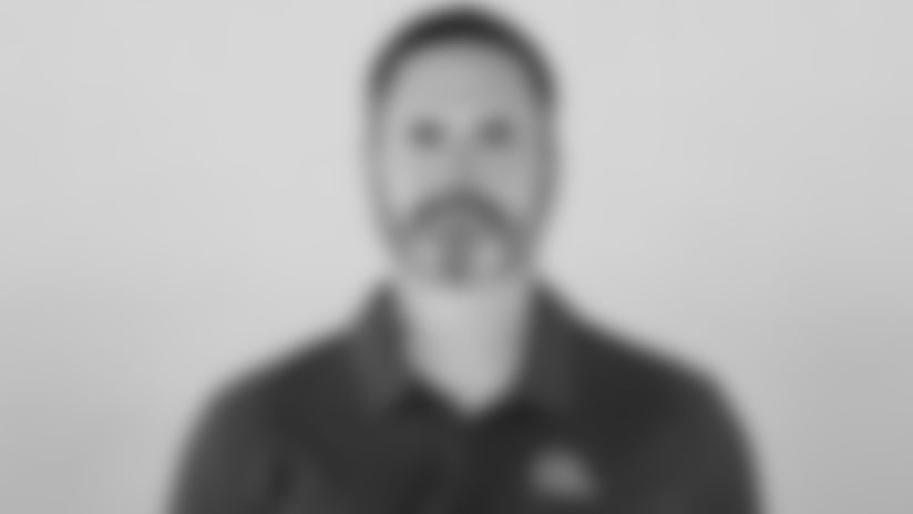 This is a 2021 photo of Mike Priefer of the Cleveland Browns NFL football team. This image reflects the Cleveland Browns active roster as of April 14, 2021 when this image was taken.