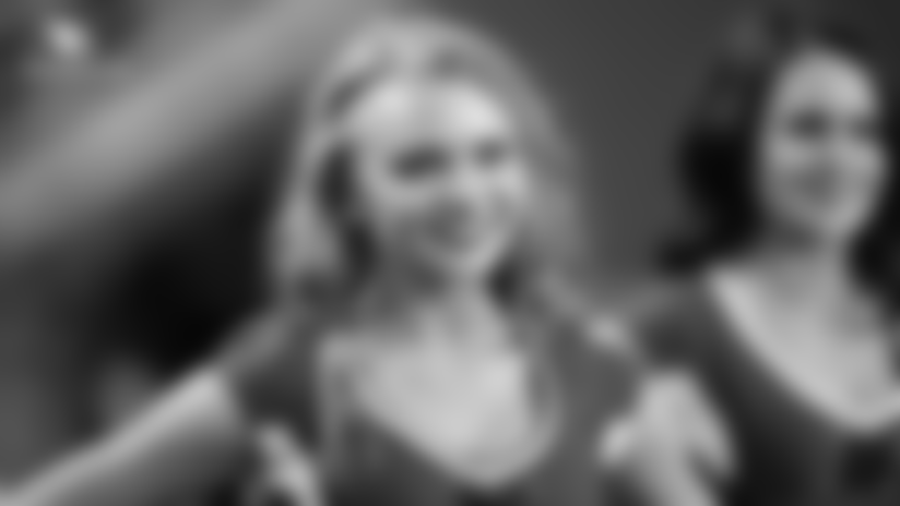 Images of Cardinals cheerleader Danielle from the 2018 season