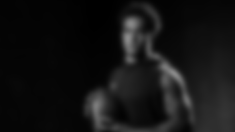 Portrait of Washington defensive back Byron Murphy taken during the NFL Scouting Combine, Sunday, March 3, 2019, in Indianapolis.