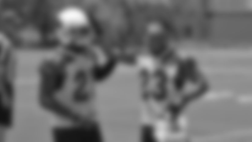 Patrick Peterson and Robert Alford during minicamp 2019