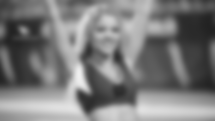Images of Cardinals cheerleader Darby during the 2018 season