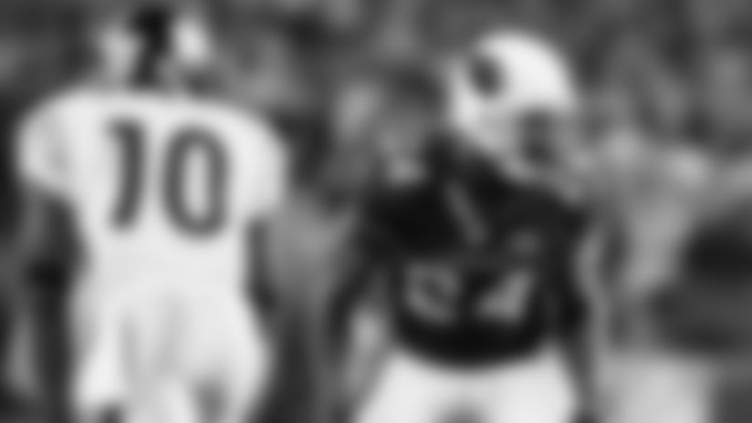 Cardinals safety Adrian Wilson before the snap during Super Bowl XLIII.