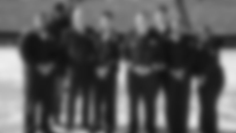 Members of the USS Kansas City tour Arrowhead Stadium on February 13, 2020.