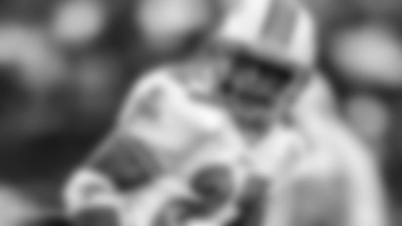 Miami Dolphins defensive back Terrell Buckley defends on a play during an NFL football game against the Oakland Raiders on December 6, 1998 in Oakland, Ca. The Dolphins won 27-17. (AP Photo/G. Newman Lowrance)