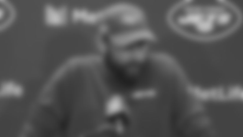Jets Head Coach Speaks with Reporters Following the Green & White Practice