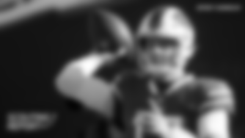 Buffalo Bills quarterback Josh Allen warms up before an NFL football game against the New York Jets, Sunday, Dec. 9, 2018, in Orchard Park, N.Y. (AP Photo/Jeffrey T. Barnes)