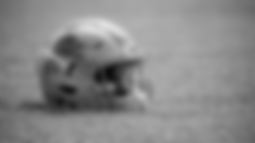 Detroit Lions helmet during practice at the Detroit Lions training facility on Thursday, September 21, 2017 in Allen Park, Mich. (Detroit Lions via AP)