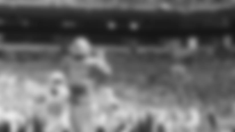 Detroit Lions tight end Michael Roberts (80) catches a touchdown during a NFL football game against the Miami Dolphins on Sunday, Oct. 21, 2018 in Miami Gardens, Fla. (Detroit Lions via AP).
