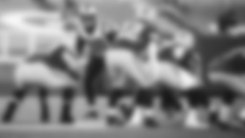 Myles Hartsfield lines up versus Packers