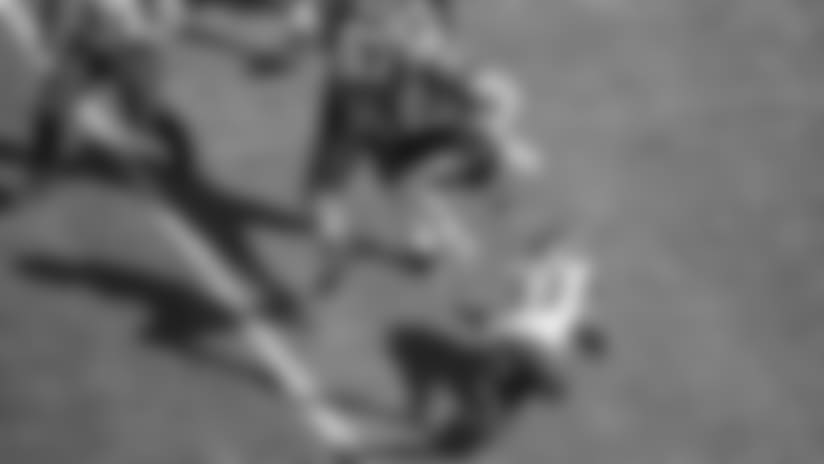 360 View: Christian McCaffrey leaps over defender