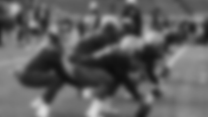 South squad runs drills during practice for the Senior Bowl Wednesday, Jan. 22, 2020, in Mobile, Ala.