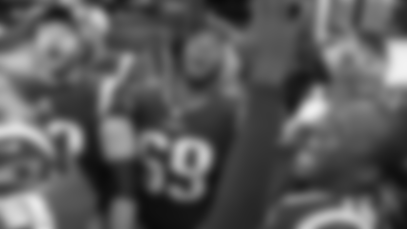 Locker Room Celebration Following Win Over Bills