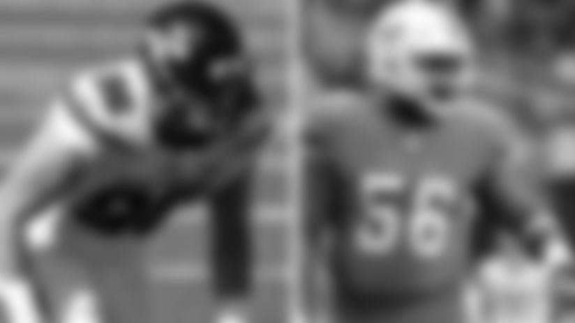 Henry Anderson (96) y Davon Godchaux (56).