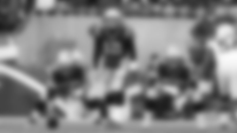 Center David Andrews, Quarterback Tom Brady und Left Guard Joe Thuney – diese drei sehen wir so vermutlich nicht mehr zusammen.
