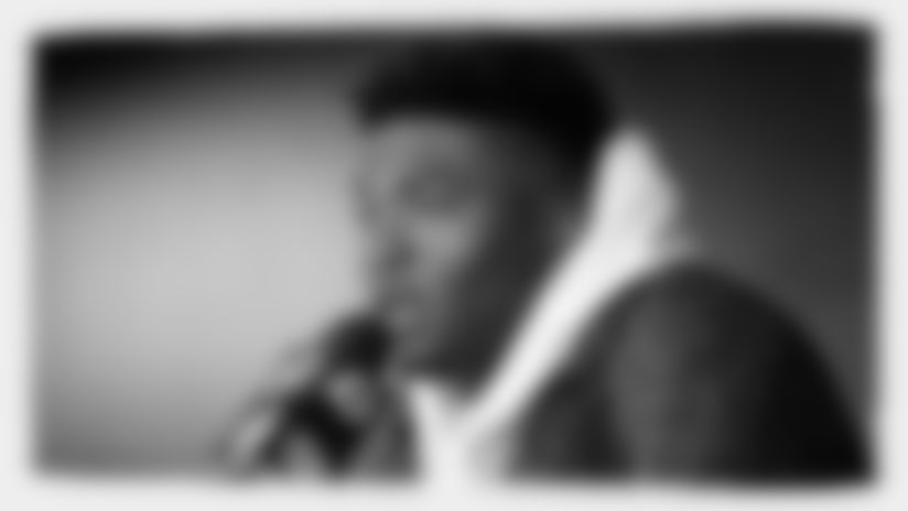 Washington Redskins quarterback Dwayne Haskins (7) answers question during a news conference following an NFL football game against the New York Jets, Sunday, Nov. 17, 2019, in Landover, Md. New York Jets won 34-17. (AP Photo/Alex Brandon)