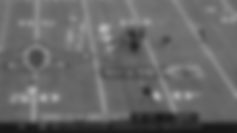 Dwayne Washington rushes for a 28-yard gain vs. Carolina Panthers