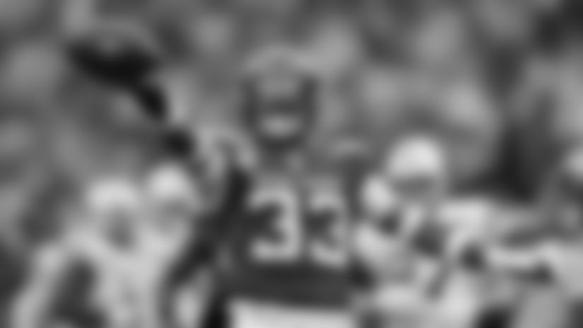 New York Jets strong safety Jamal Adams (33) celebrates after sacking Oakland Raiders quarterback Derek Carr during the first half of an NFL football game Sunday, Nov. 24, 2019, in East Rutherford, N.J. (AP Photo/Adam Hunger)