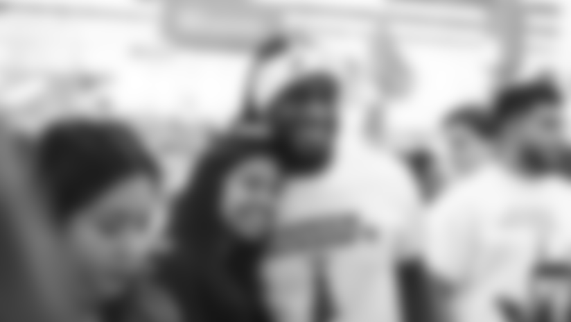 An image of the Dec. 4, 2018 community development event in which Kareem Jackson and his teammates purchased Christmas gifts for Houston-area students.