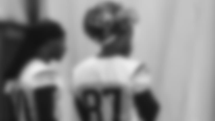 An image from the Oct. 31, 2018 Houston Texans regular season practice. It was the first Texans practice ever for Demaryius Thomas.