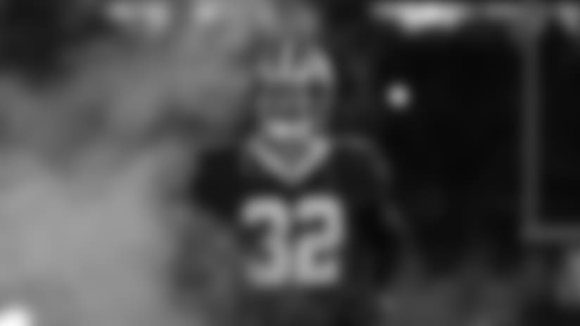 New Orleans Saints strong safety Kenny Vaccaro (32) enters the field from the tunnel during player introductions before an NFL regular season game against the Chicago Bears on Sunday, Oct. 29, 2017 in New Orleans. The Saints won, 20-12. (Ric Tapia via AP)