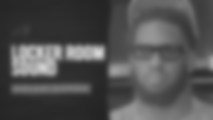 Hear Brian Burns speak to the media after Sunday's game against the Falcons.