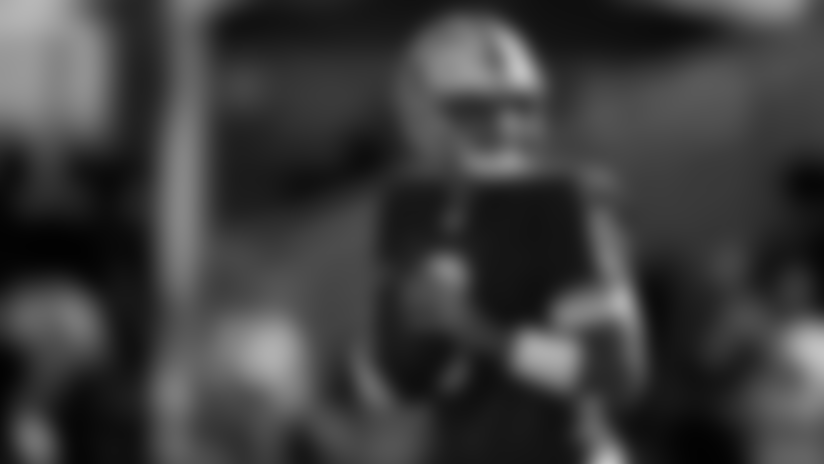The quarterback was "thrilled" when he realized he would be traded to the Silver and Black and be back around some familiar faces.