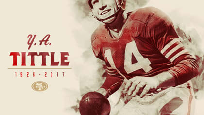 Y. A. Tittle Autographed Goal Line Art Card San Francisco 49ers