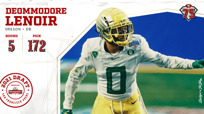 49ers Select DB Deommodore Lenoir with the No. 172 Pick in the