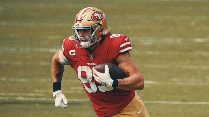 November 07, 2021: San Francisco 49ers wide receiver Brandon Aiyuk (11)  celebrates a touchdown with tight end George Kittle (85) and wide receiver  Mohamed Sanu (6), during a NFL football game between