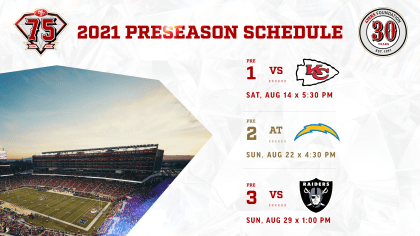 Raiders add preseason dates and times to 2022 schedule