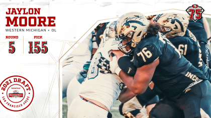 49ers Select T Jaylon Moore With The No 155 Pick In The 2021 Nfl Draft