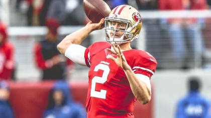 49ers quarterback Blaine Gabbert had a press conference and no one