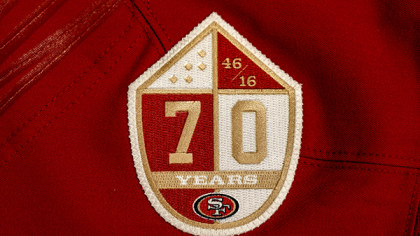 San Francisco 49ers 70th Anniversary Patch Stat Card Willabee & Ward –  Denver Autographs